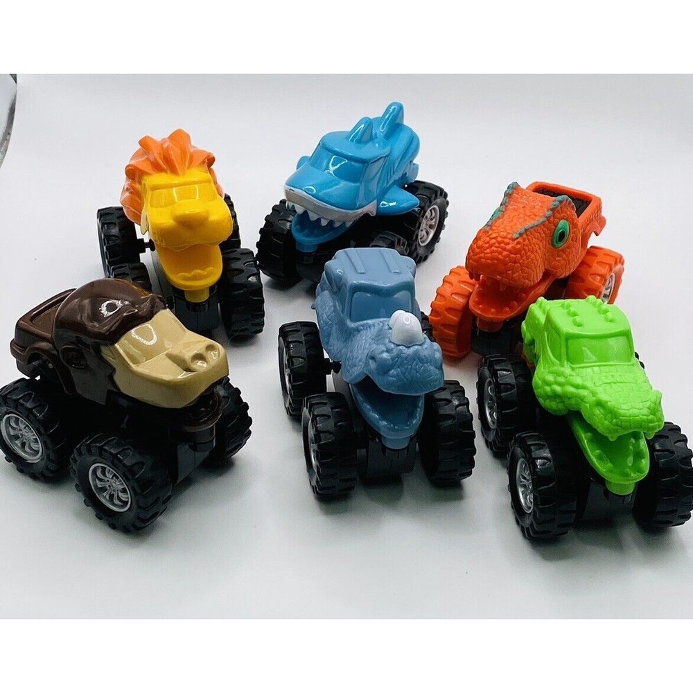 SPARK CREATE IMAGINE ANIMAL MONSTER TRUCK LOT OF 6 Small little trucks 2.75”
